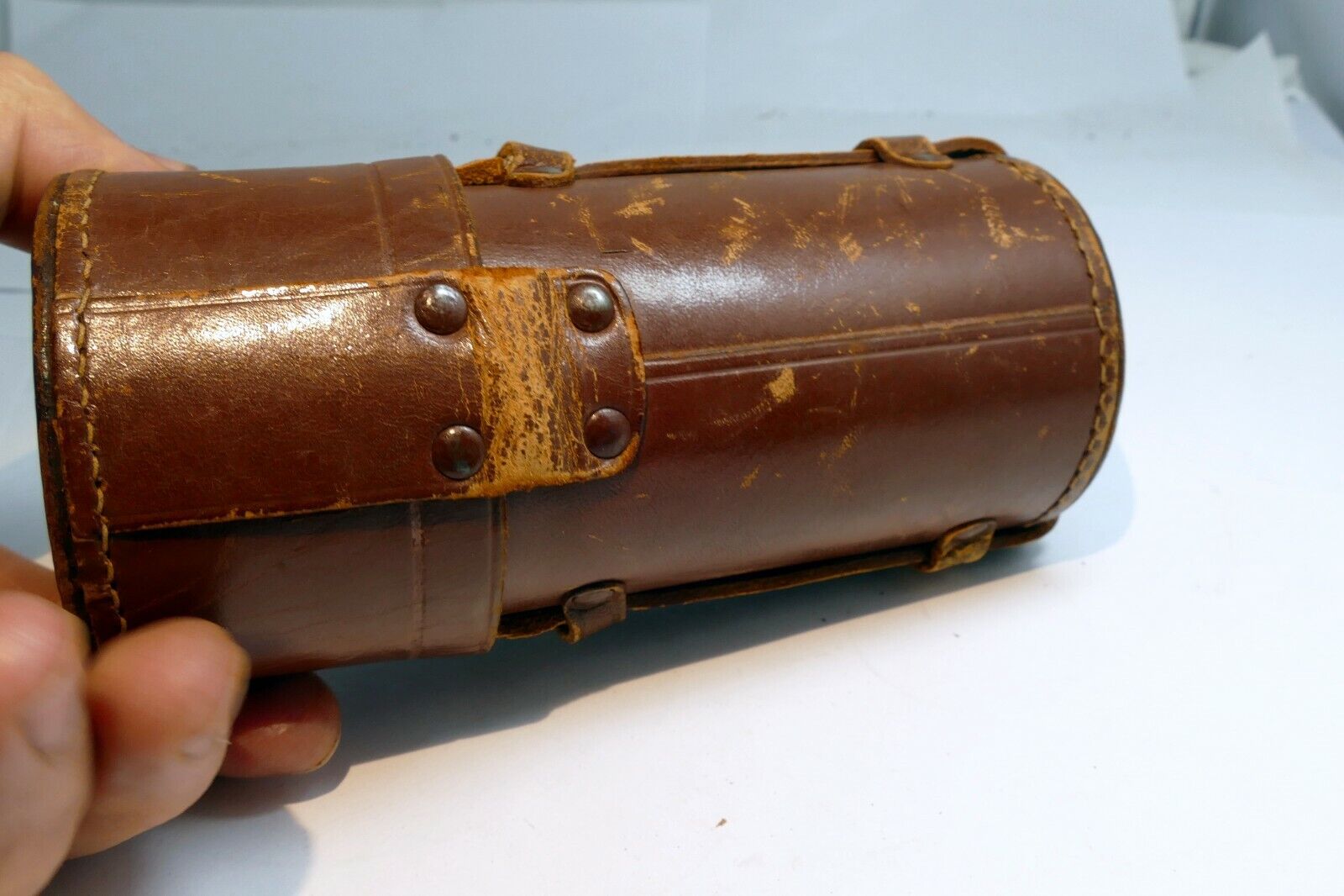 Leather Case Canon for 85mm f1.9 f2 L39  Lens rangefinder Serenar w/ strap