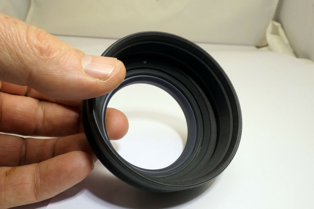 HOYA 55mm Lens Hood Shade Rubber double threaded 3-way collapsible