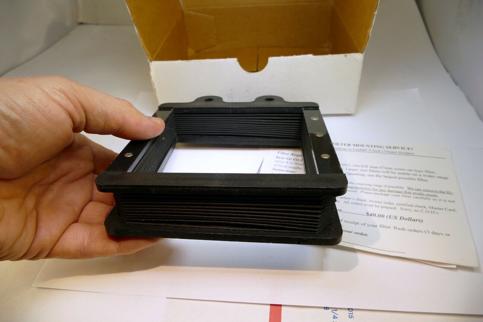 LINDALH Auxialiary Bellows lens Hood 43.1500 Bell-O-Shade