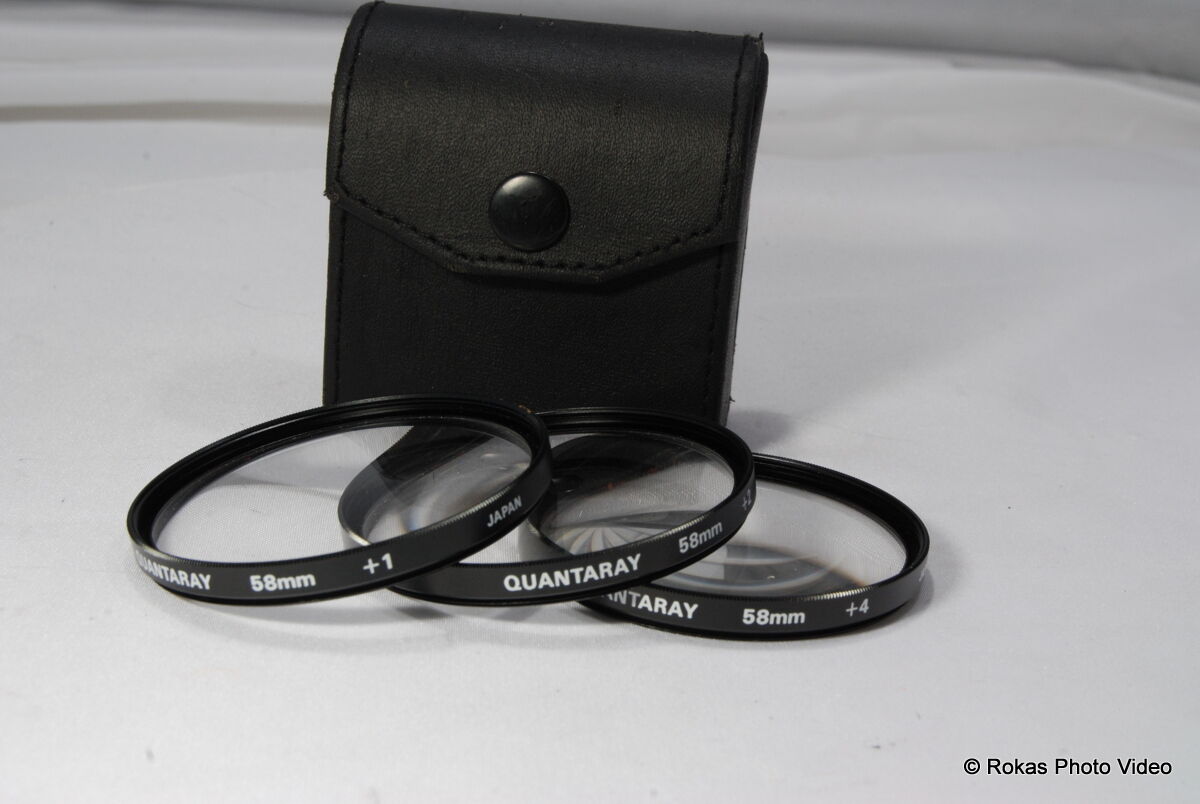 Quantaray 58mm +1, +2, +4 Lens Kit close up macro set