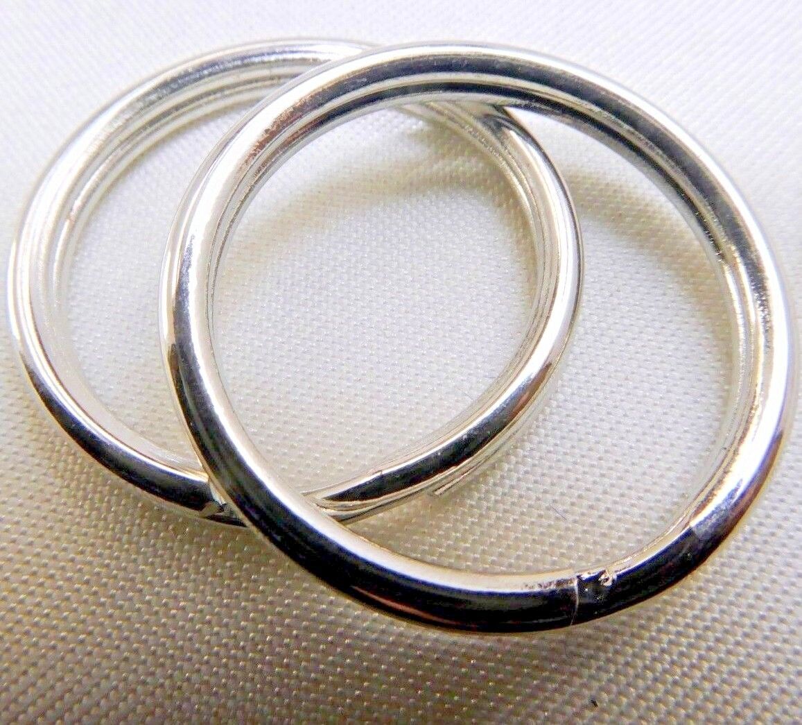 1" 25mm pair Two Steel Lug Connector Metal Split O-Rings for Camera Strap Belt