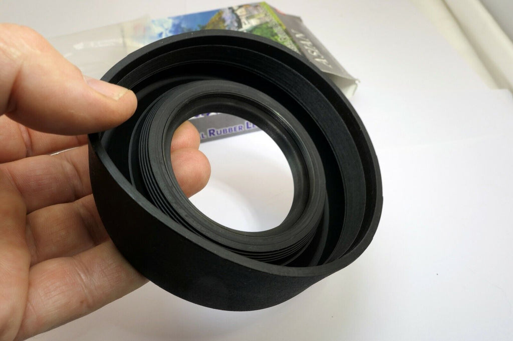 62mm Universal Collapsible Rubber Lens Hood 3-way telephoto normal wide angle