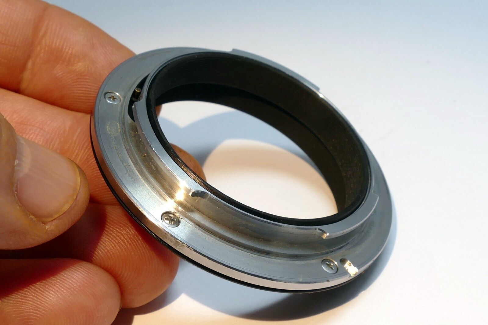 Pentax PK KR K M Bayonet mount Reverse adapter Ring to 49mm (not threaded) clamp