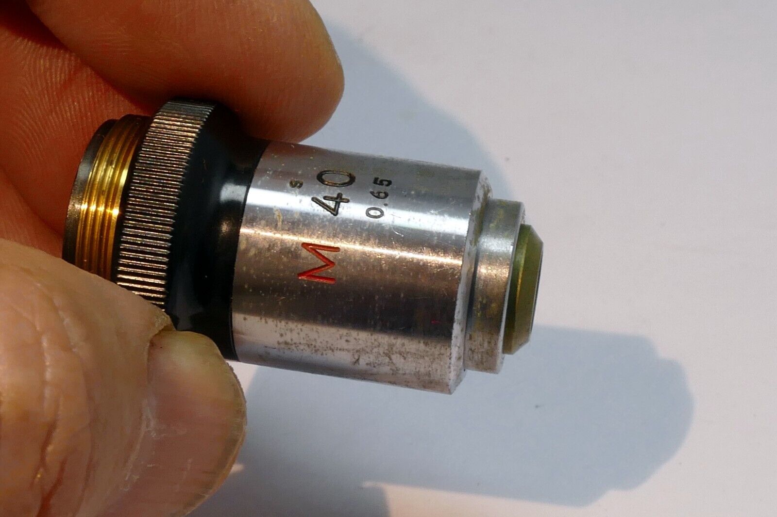 Nikon M 40 / 0.65  Microscope Objective Lens - works good Genuine