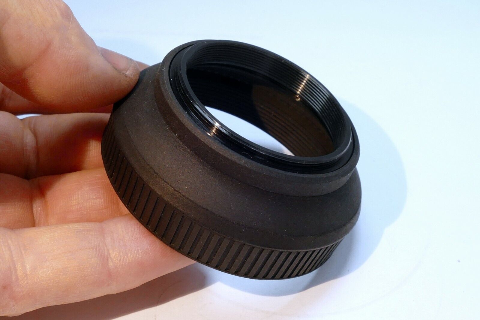 46mm screw in  Rubber Lens Hood Shade collapsible for telephoto 50mm 85mm lenses