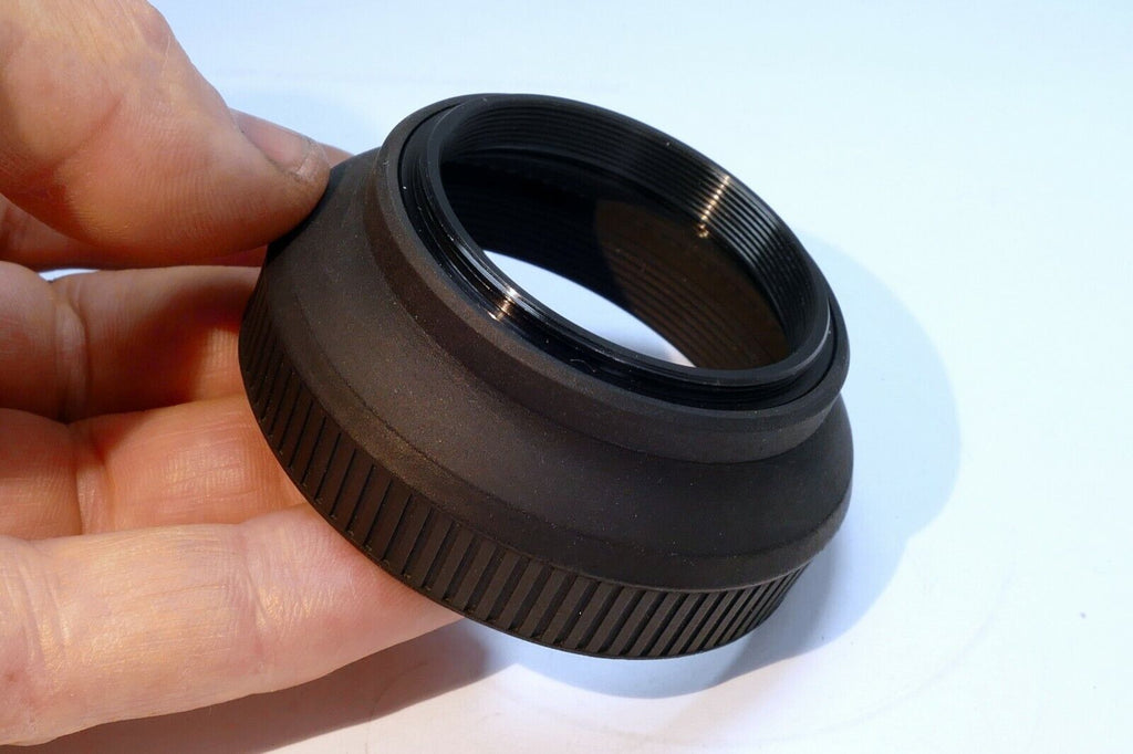 46mm screw in  Rubber Lens Hood Shade collapsible for telephoto 50mm 85mm lenses