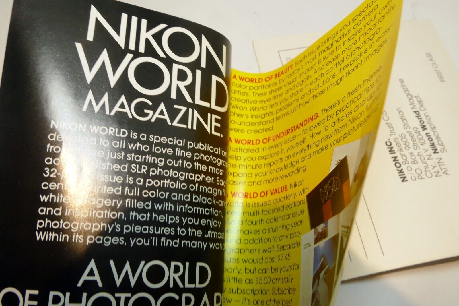 Nikon World magazine brochure vintage  1980's