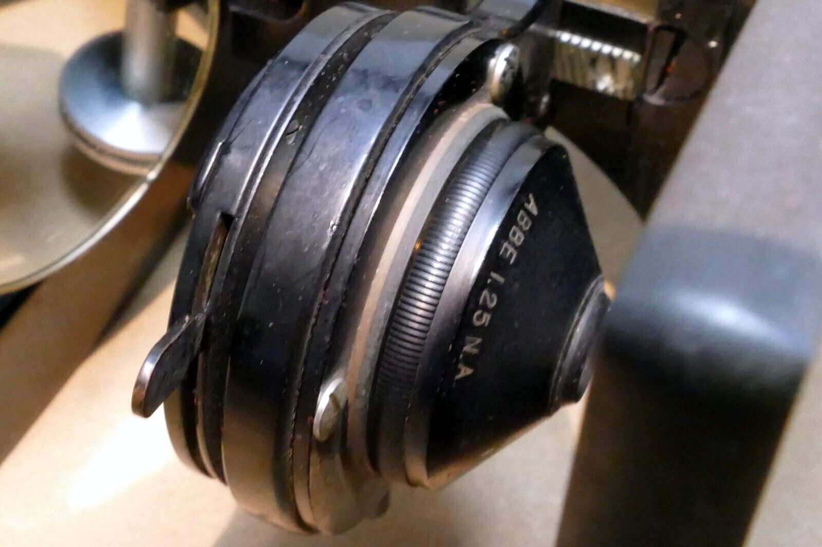 Stage Base and arm for BAUSCH & LOMB Optical BRASS MICROSCOPE 1938