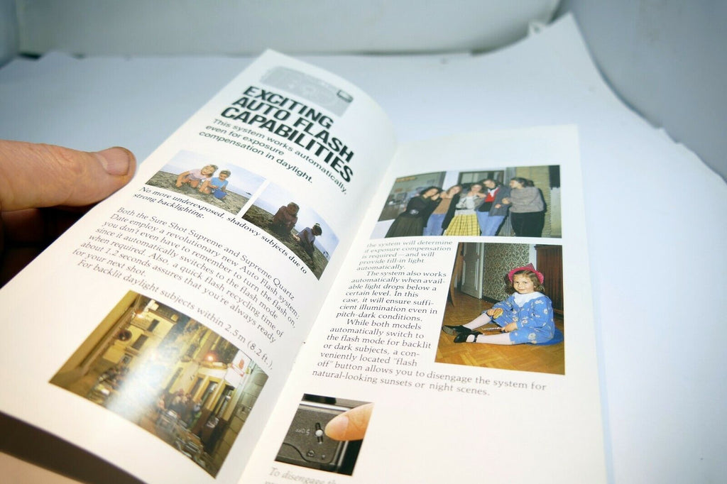 Canon Sure Shot Supreme camera Sales Brochure Guide English 1986