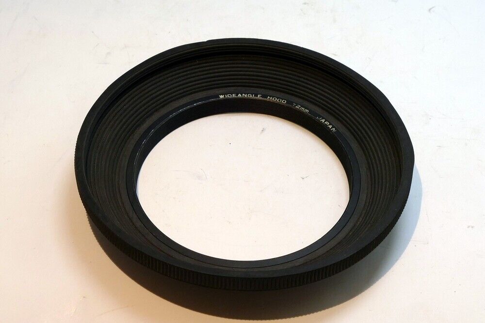 72mm Rubber Lens Hood Shade single threaded wide angle