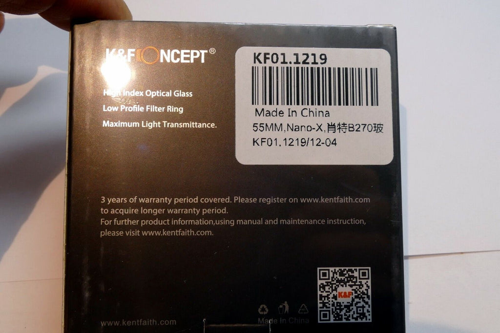55mm K&F Nano X CP-L Lens Filter Circular Polarizer new