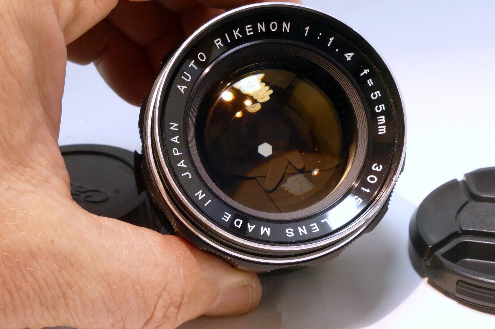 Rikenon 55mm f1.4 prime Manual lens adapted to Canon EOS EF camera T7i T8i