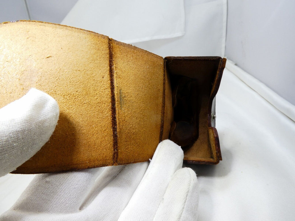 Case for Lens Hood Shade Minolta Rangefinder Leather With Strap Rokkor 2X3X3" 