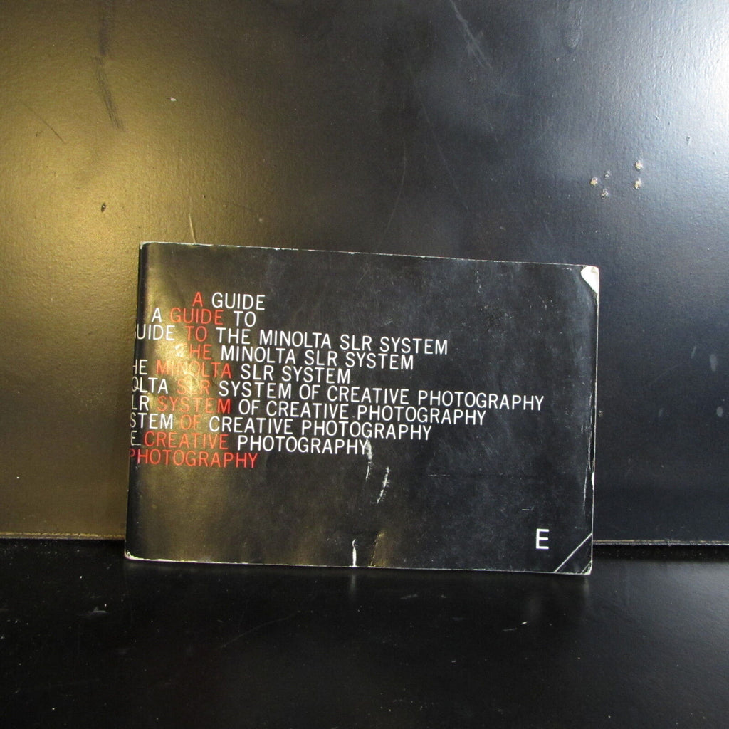 Minolta Guide to X XD MD SLR system Guide Accessory list English O401624