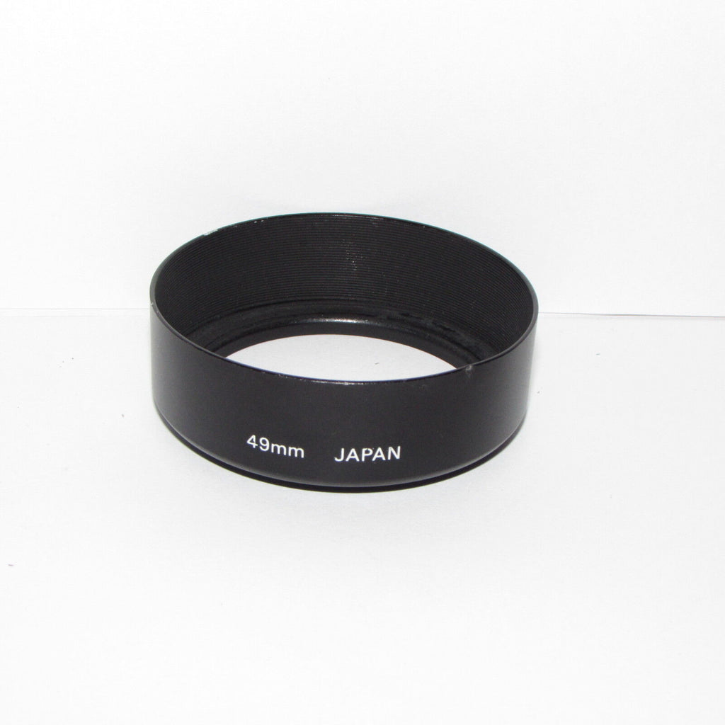 49mm Lens Hood Made in Japan Black Metal Screw in type for Telephoto S112023