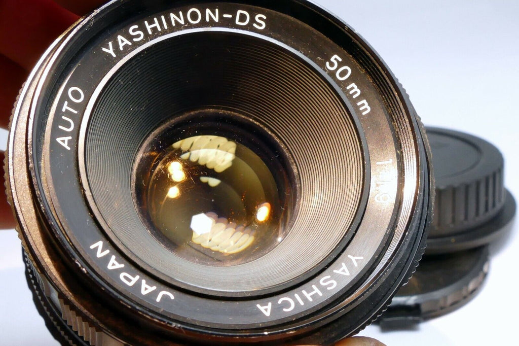 Yashica 50mm f1.9 M42 Lens adapted to Canon EOS EF SLR cameras T7i T8i 90D 80D