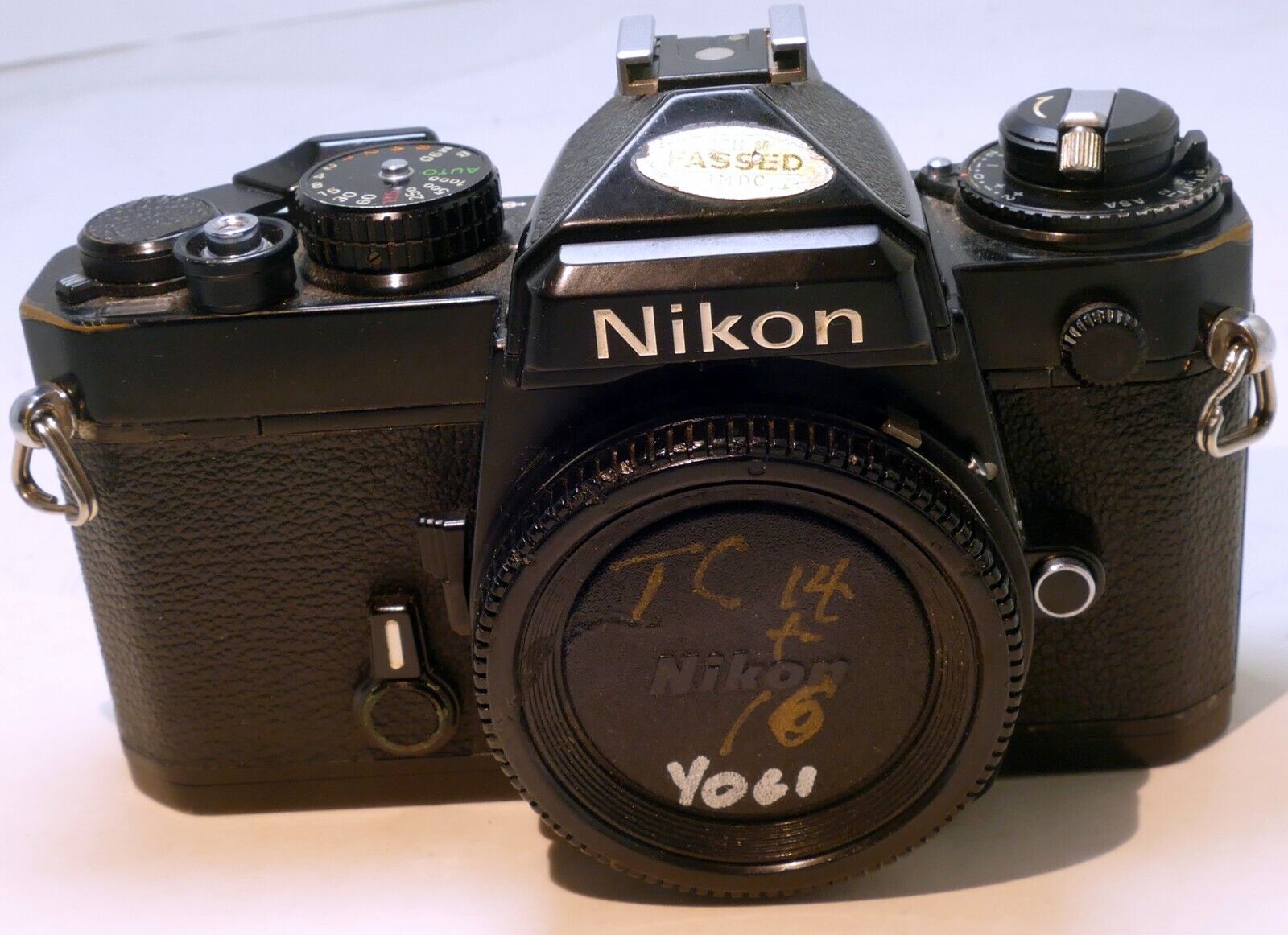 Nikon FE Black 35mm SLR Film Camera Body Only - tested, works good
