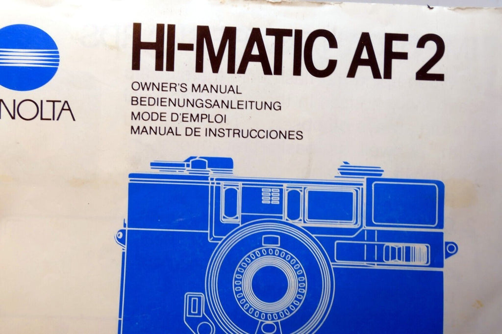 Minolta Hi-Matic AF2 Film camera manual  Instruction Guide E English Fr ES Gr