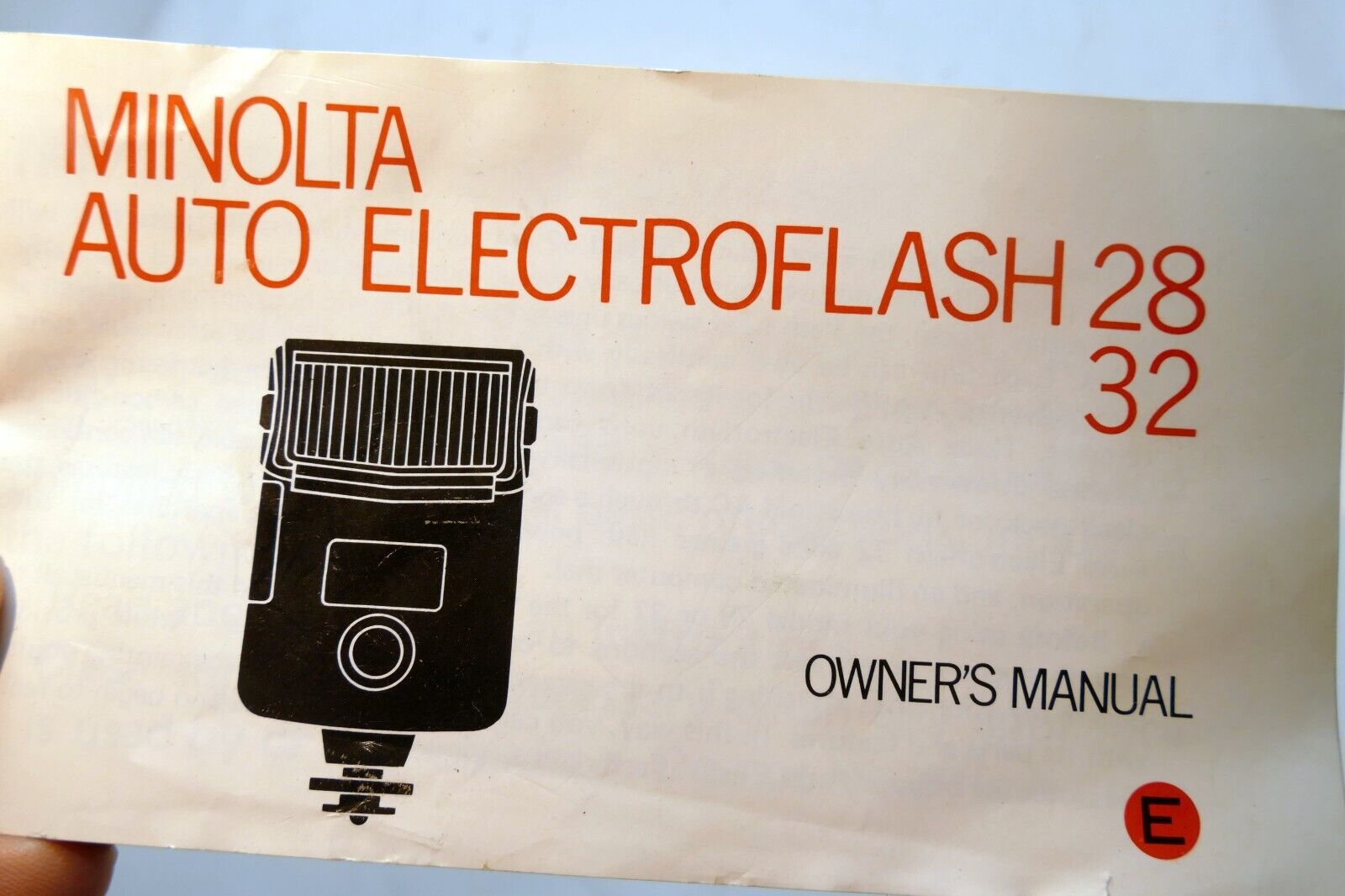 Minolta 28 32 Owner's Flash  Instructions  guide manual English EN
