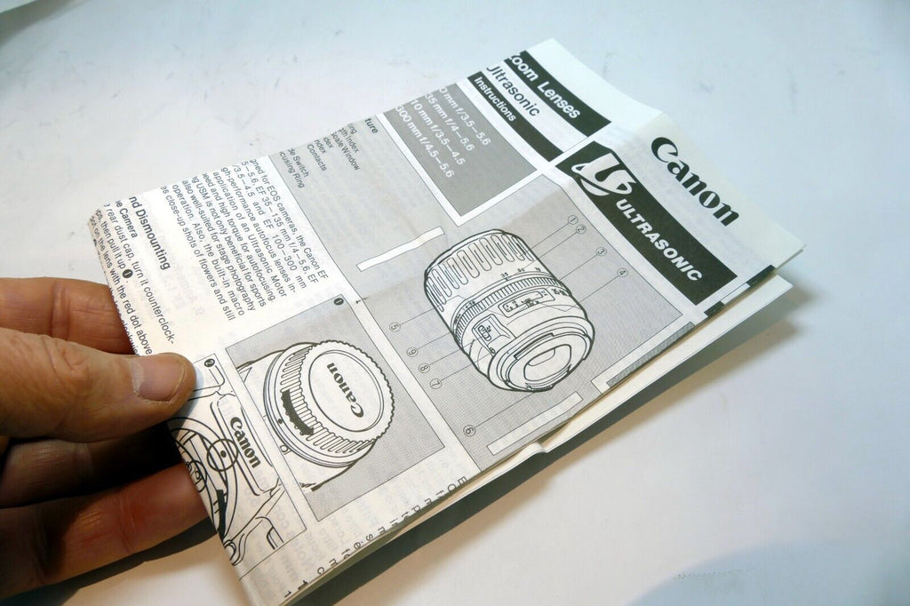 Canon 28-80mm 70-210mm 100-300mm EF Lens Instruction Guide E English J G S