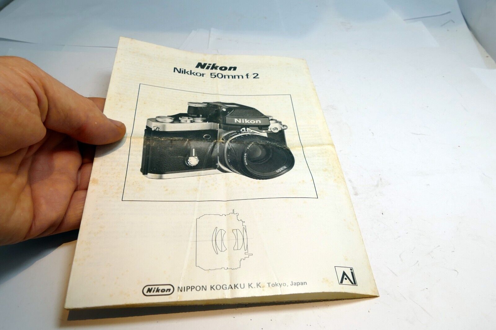 Nikon Ai 50mm f2 Nikkor lens  Guide manual  It Ck Ch