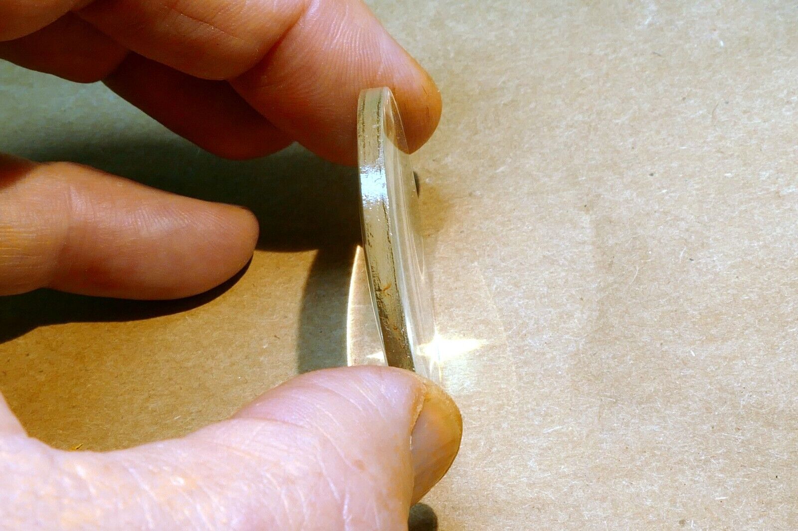 1.62" Diameter 0.2" thick Optical Glass Convex for microscope