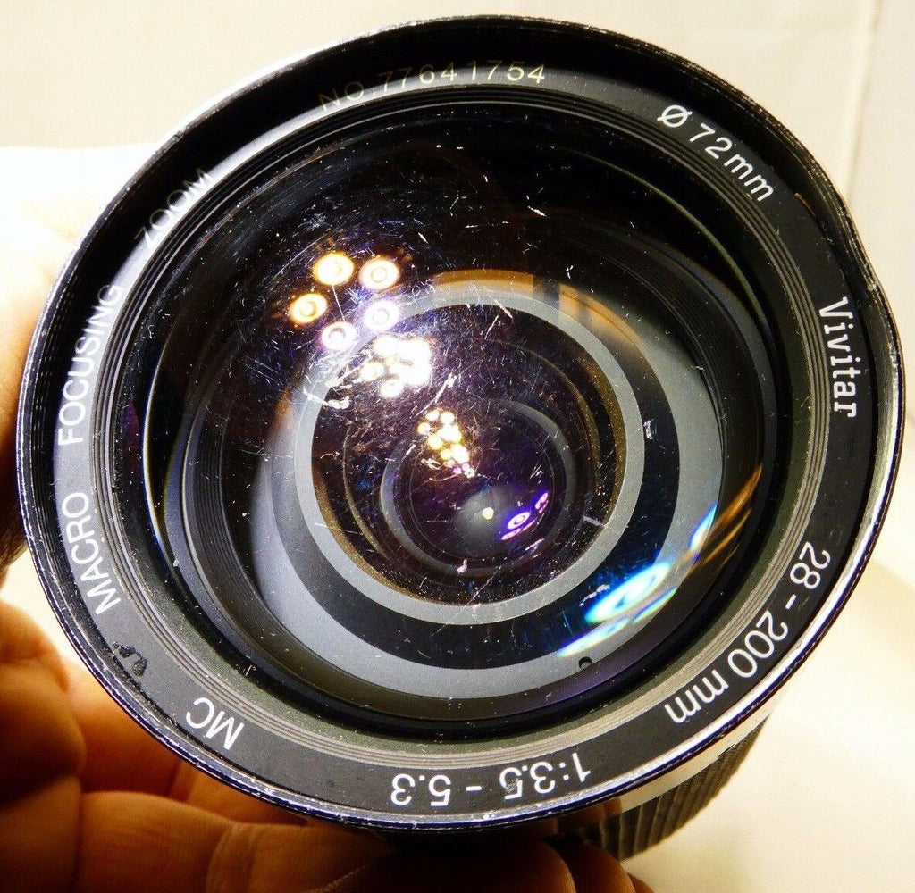 Vivitar 28-200mm F3.5-5.3 Manual Focus Lens For Pentax KA KR AS IS PARTS REPAIR