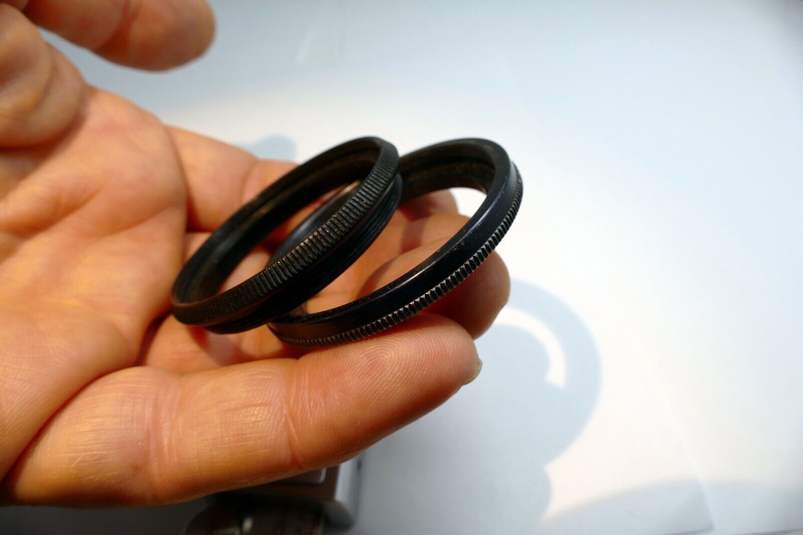 40.5mm to series 6 VI 44.5mm metal adapter filter holder w/ retaining ring Black