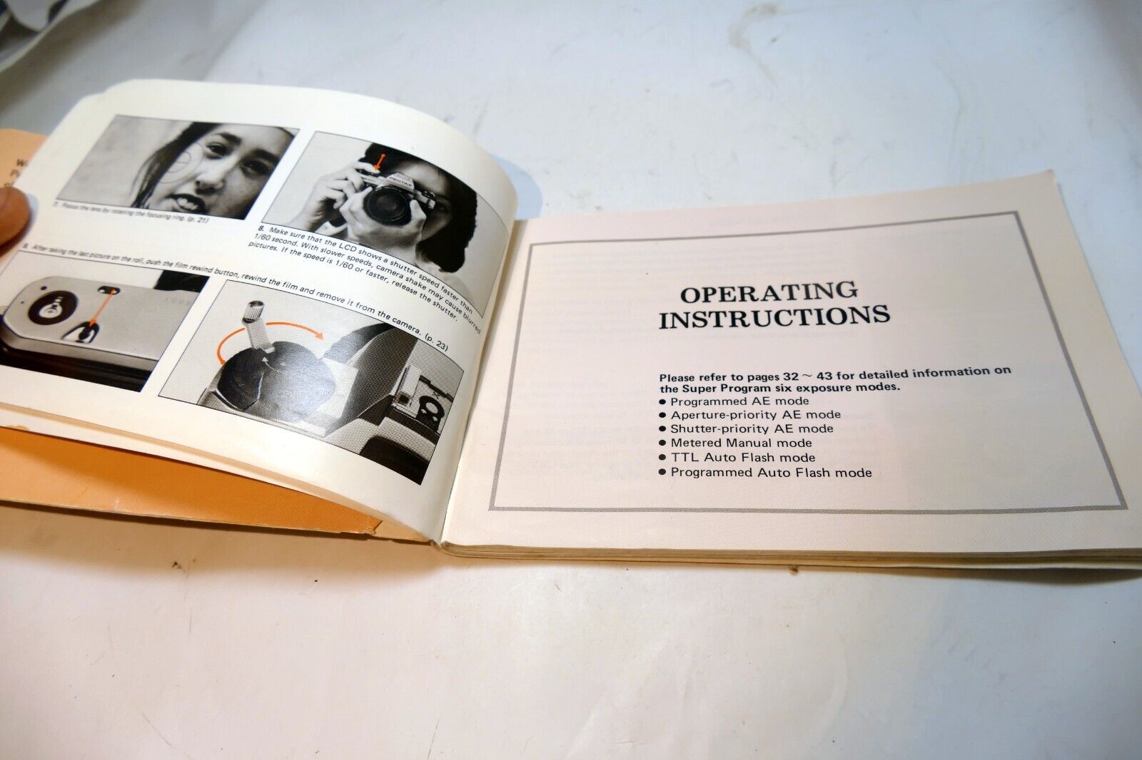 Pentax Super Program Camera INSTRUCTION manual GUIDE English EN