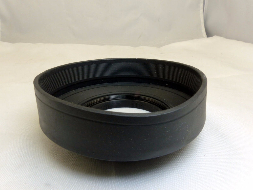 58mm Rubber  Lens Hood for wide and telephoto lenses 3-Way collapsible