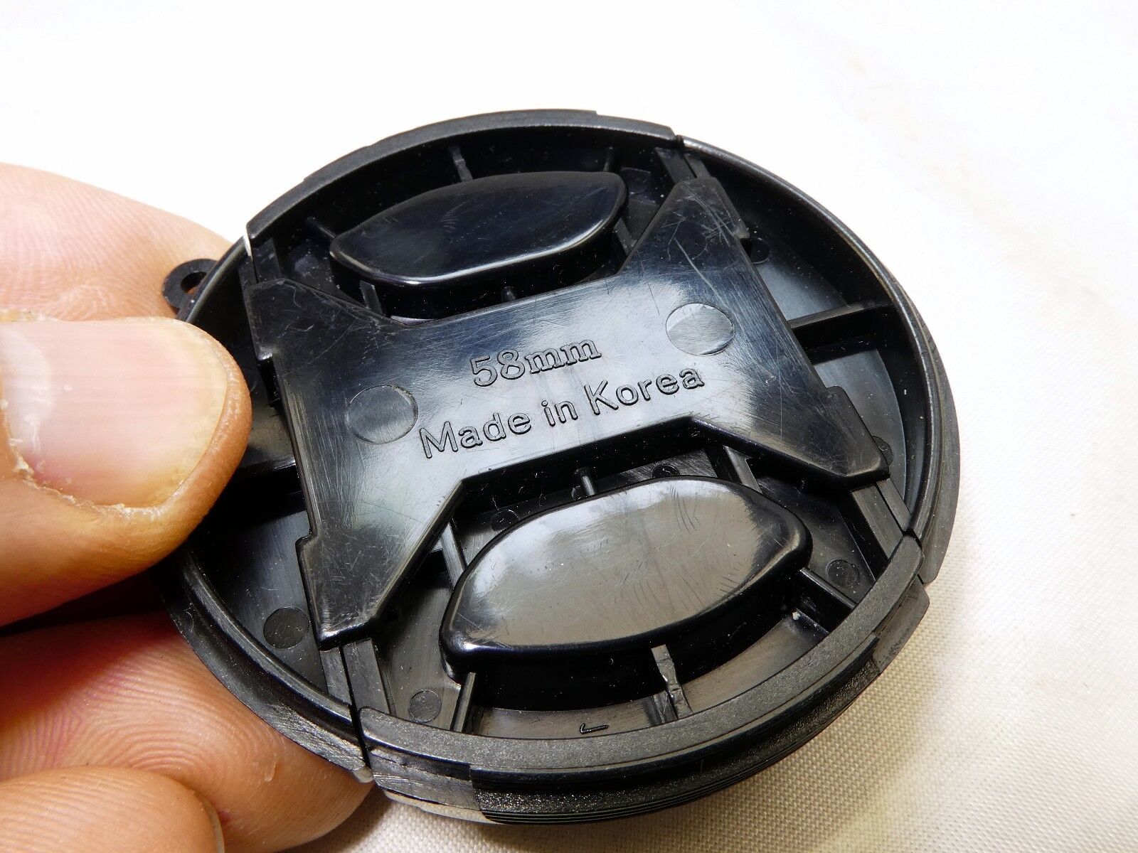 58mm Lens Front Cap Black Plastic 18-55mm IS