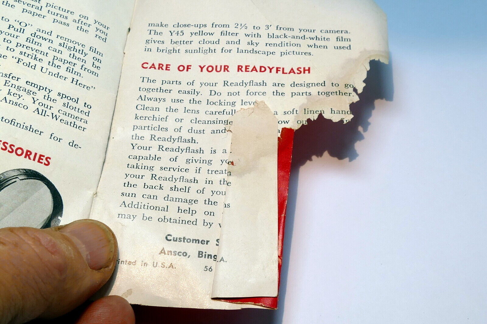 Ansco Ready Flash 620 camera Manual Instruction Guide EN