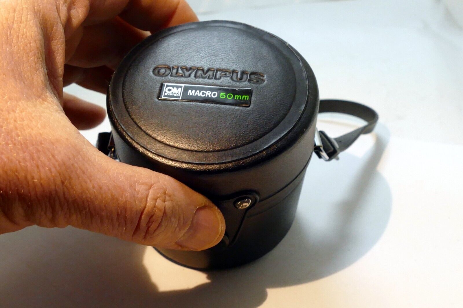 Olympus Hard Lens Case for OM 50mm f3.5 Macro (fits f1.4)  -  genuine OEM