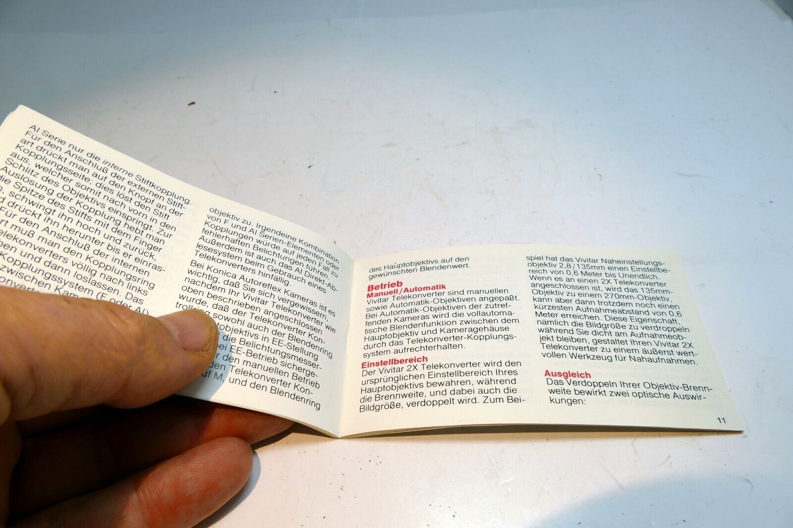 Vivitar 2X Tele Converter  Lens  User's Manual Instruction Guide