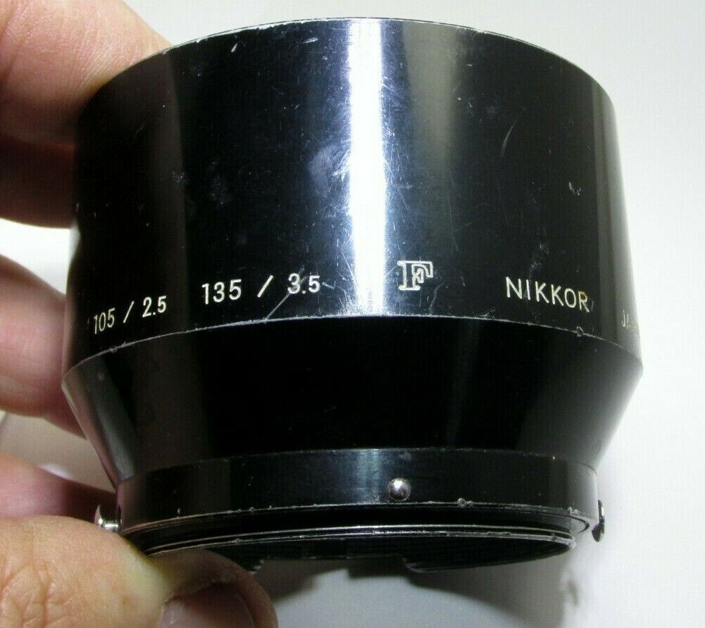 Nikon F Hood Shade Metal clip on for 135mm f3.5 85mm f2.0 105mm f2.5 Nikkor