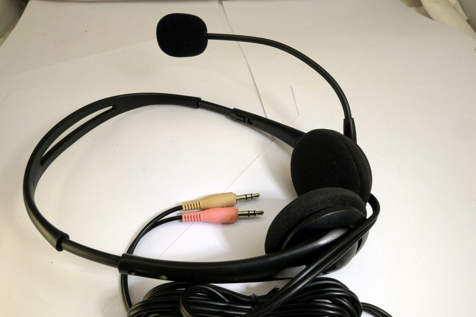 HS-GEN-B Stereo Communication Wired Headset w/ Microphone RCA Nuance Dragon cord