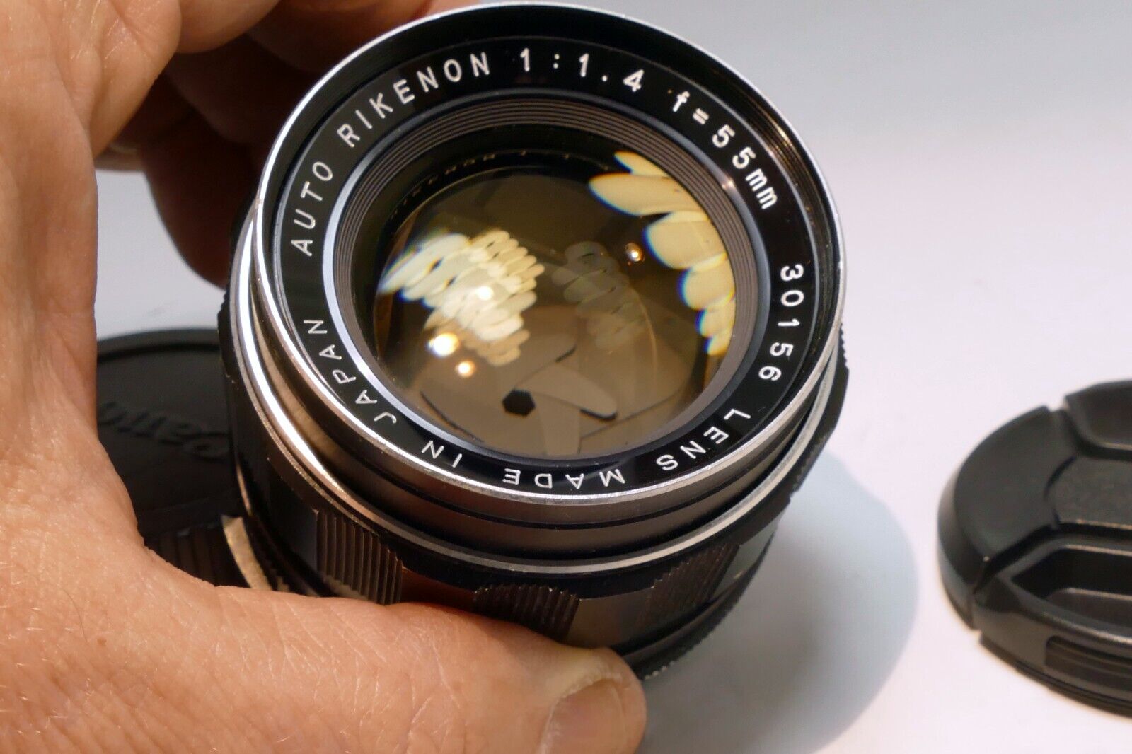 Rikenon 55mm f1.4 prime Manual lens adapted to Canon EOS EF camera T7i T8i