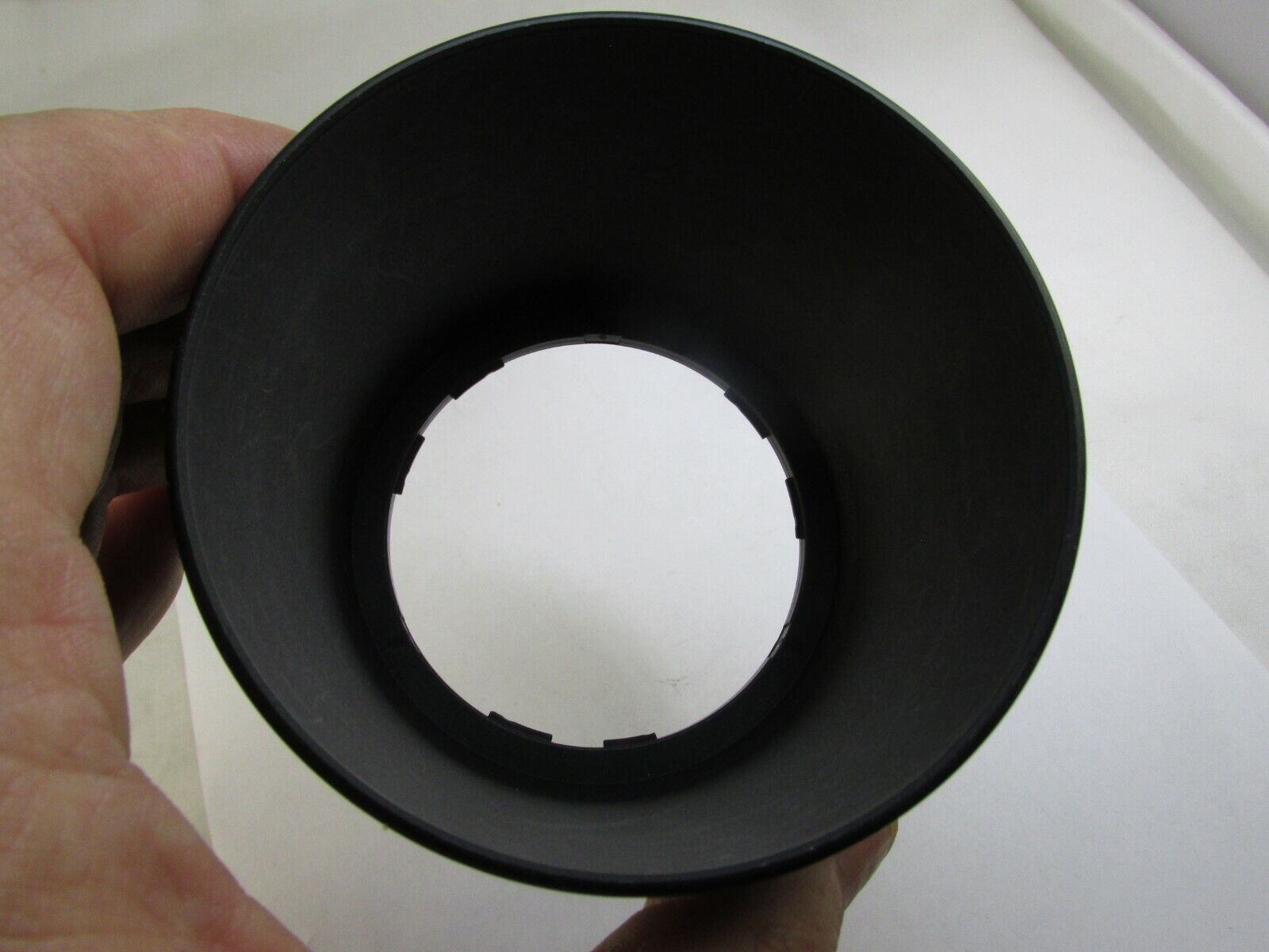 Plastic Lens Hood unknown brand 63.5mm ID  twist on type