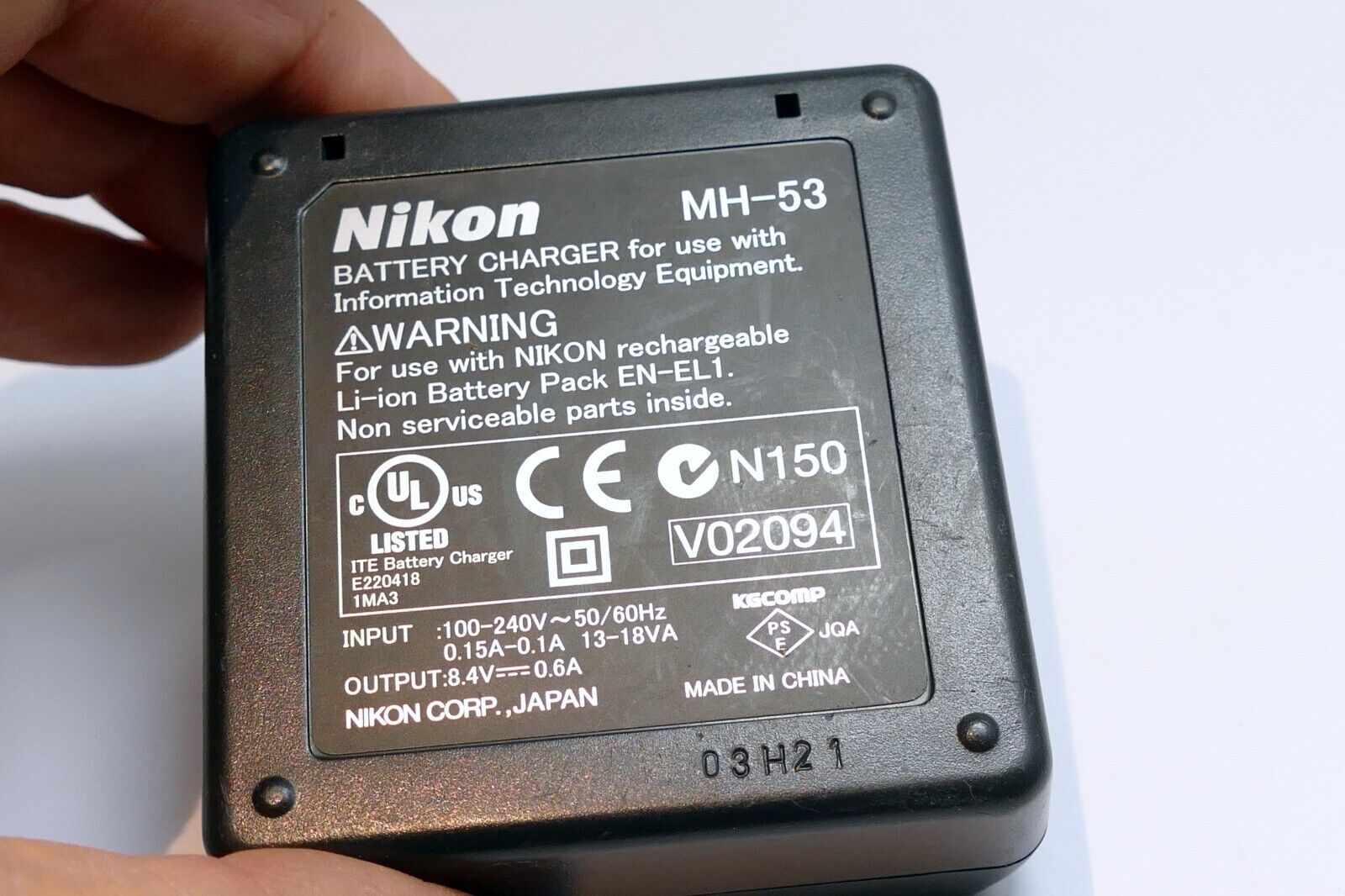 Nikon MH-53 AC battery charger adapter for Coolpix camera genuine original