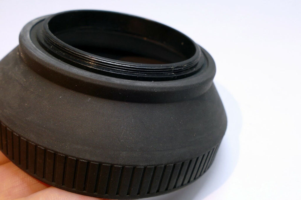 58mm rubber Lens Hood Shade collapsible double threaded short