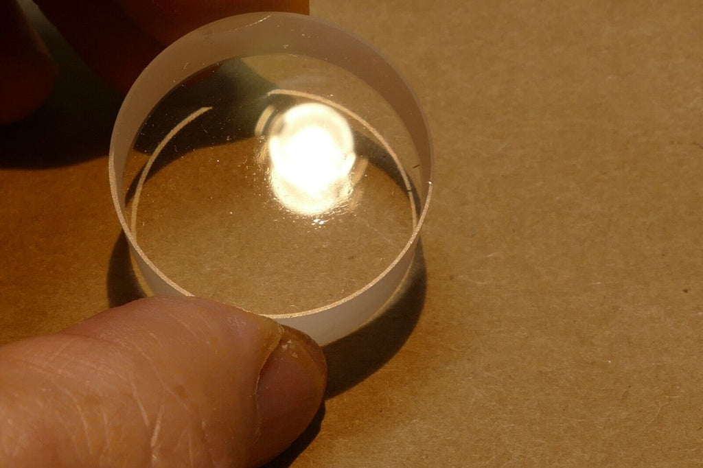 Quartz Optical Flat: 1.25" Diameter 5/8" thick 1/10 Wave Double Surface 16X32mm