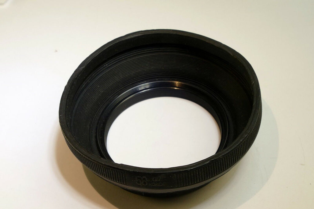58mm Rubber Lens Hood Shade Collapsible double threaded vintage