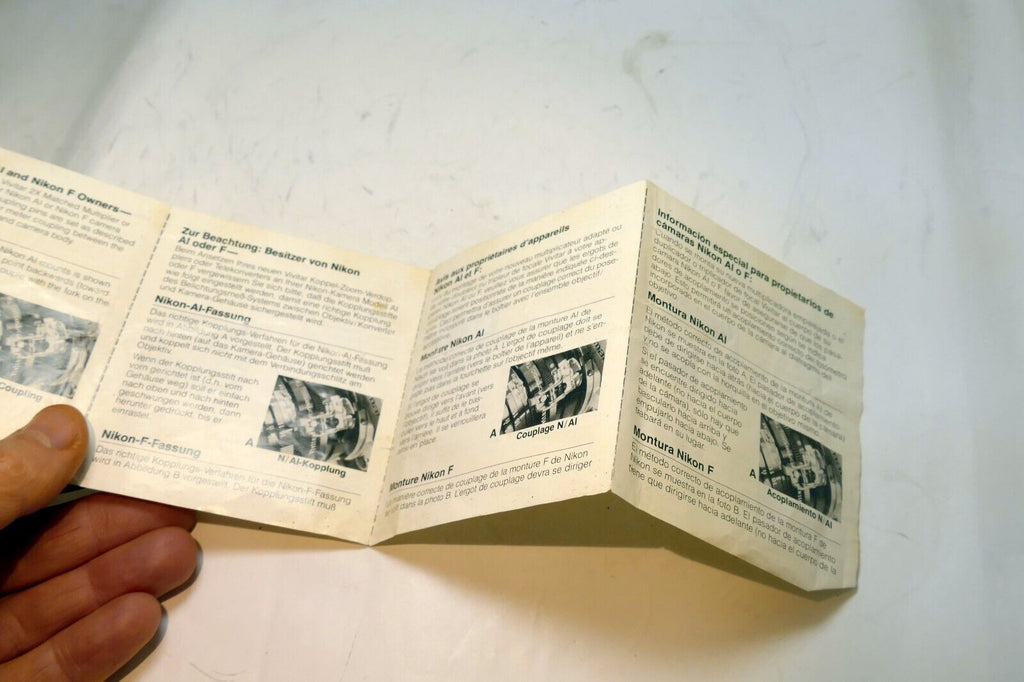 Nikon F and Ai Coupling Guide Brochure for Nikon F mount