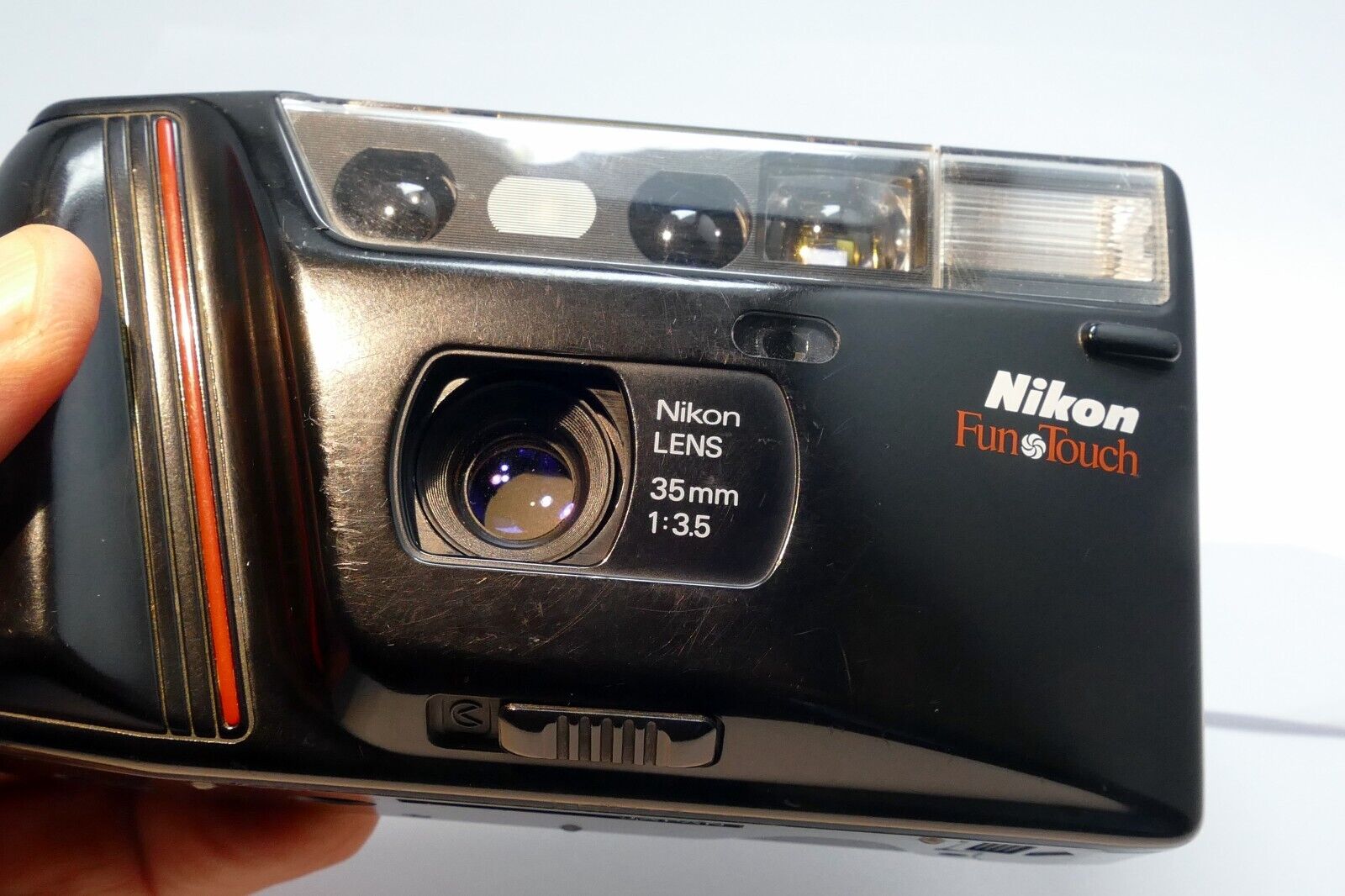 Nikon Fun Touch 35mm Point & Shoot Camera w/ 35mm f3.5 Lens - AS IS with issues