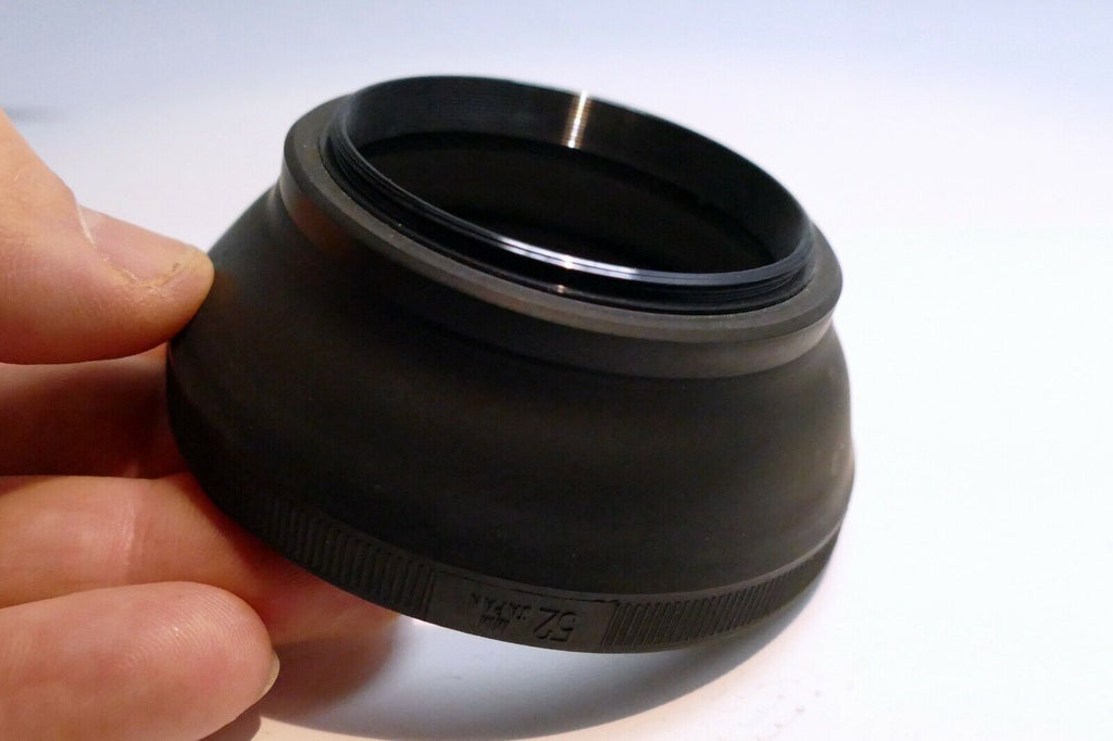 52mm rubber lens hood shade for normal 50mm f1.8 to medium telephoto 85mm f2.8