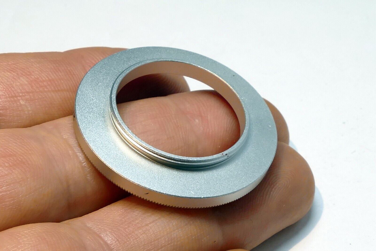 27mm to 37mm Step Up lens ring adapter  screw in threaded (chrome)