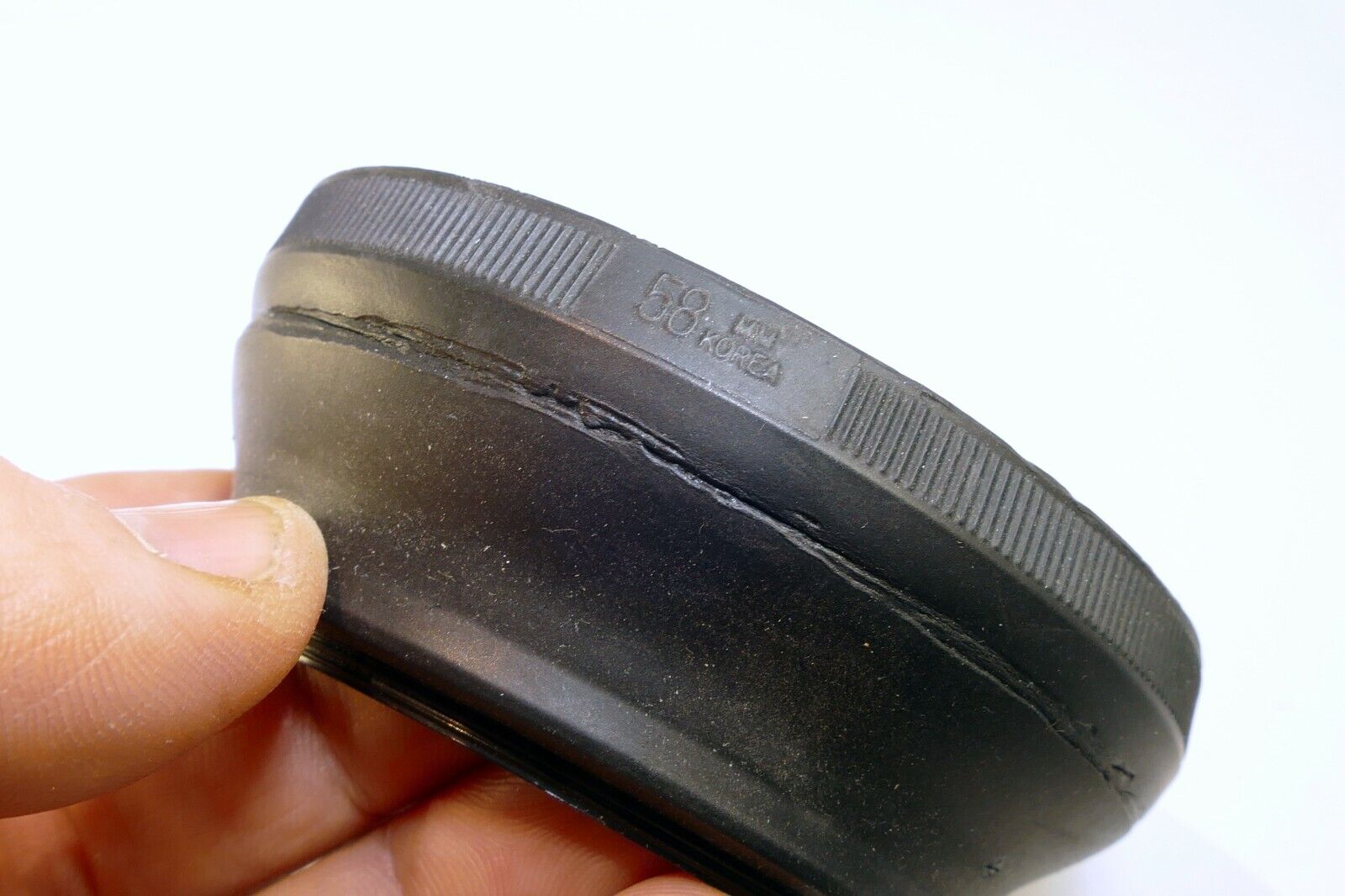 58mm Rubber Lens Hood Shade Collapsible double threaded vintage