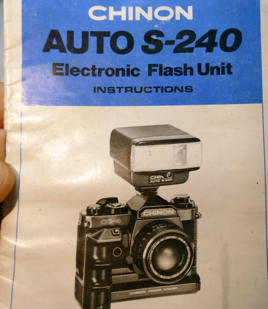 Chinon Auto S-240 Flash INSTRUCTION manual GUIDE English EN