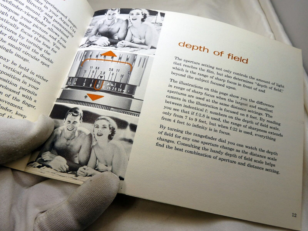 Argus C-44 rangefinder  Camera Instructions Guide Manual English