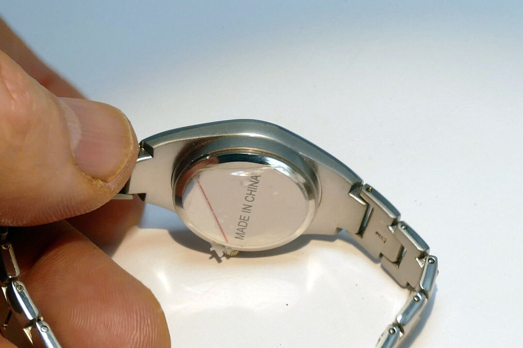 Ladies Black/Silver Tone Quartz Arabic Numerals Watch - Needs Battery